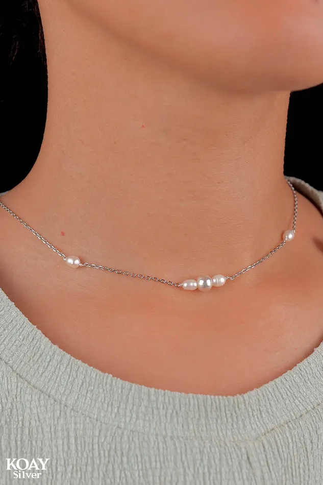 Ball And Pearl Necklace KOAY Silver Store Necklaces Ball And Pearl Necklace KOAY Silver Store Necklaces
