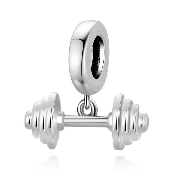 Barbell Beauties Authentic 925 Sterling silver braceletnecklace Barbell charm Bracelets