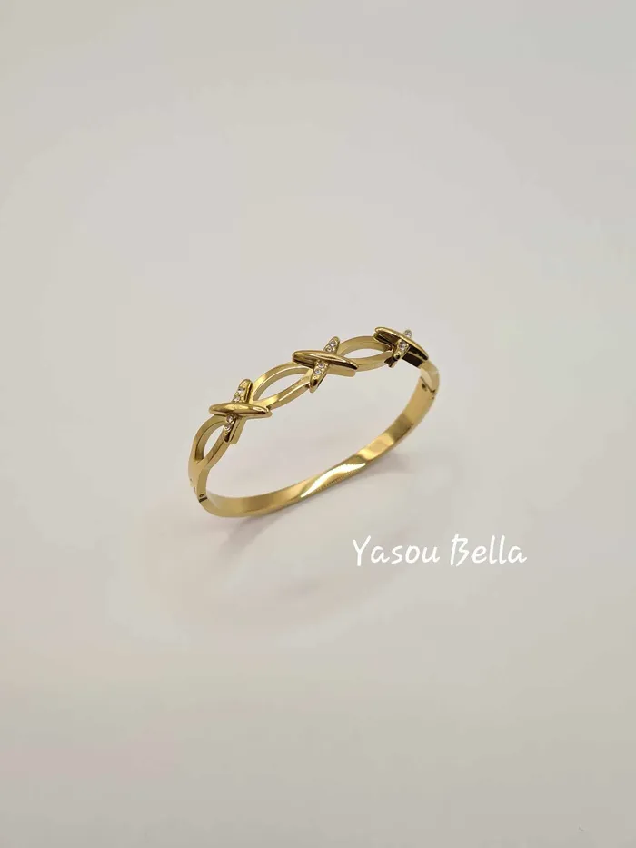 Bracelet Triple Croix Diamant d 58 cm Yasou Bella Bracelets