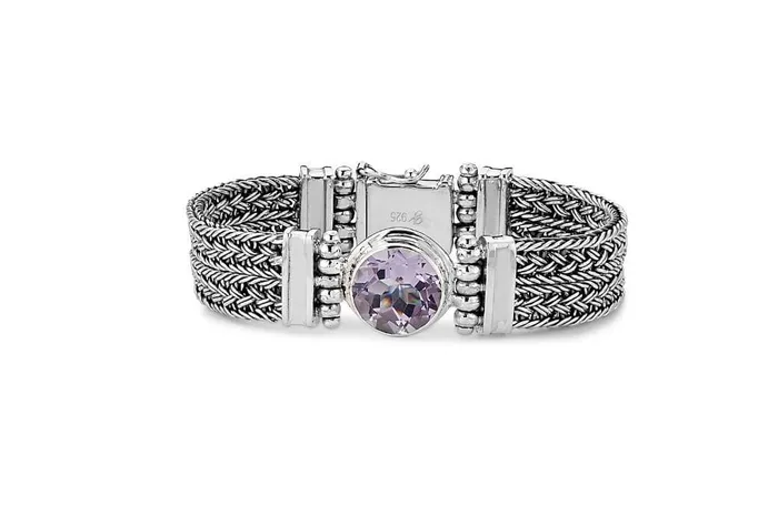 Bracelets Samuel B Seminyak Bracelet Pink Amethyst
