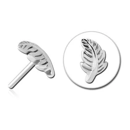 Bracelets Tulsa Body Jewelry Feather Stainless Threadless End
