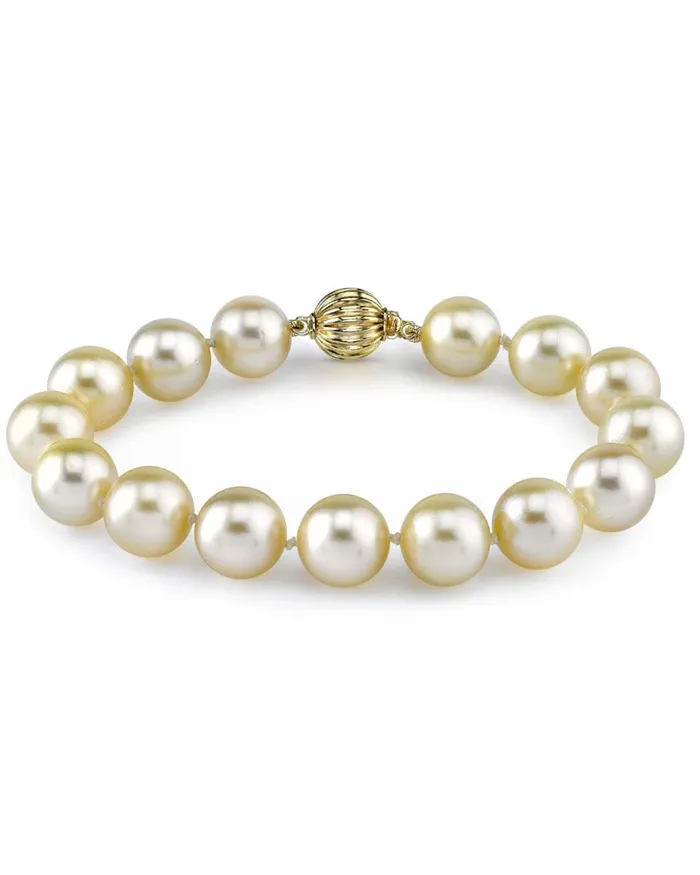 Champagne Golden South Sea Pearl Bracelet 90100mm SPT Bracelets