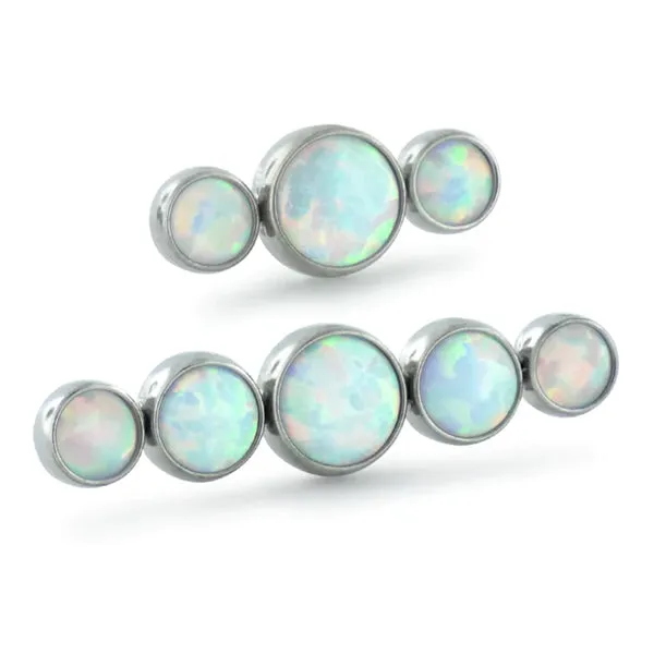 Charm Necklaces NeoMetal Linear Cabochon Cluster Threadless End by NeoMetal