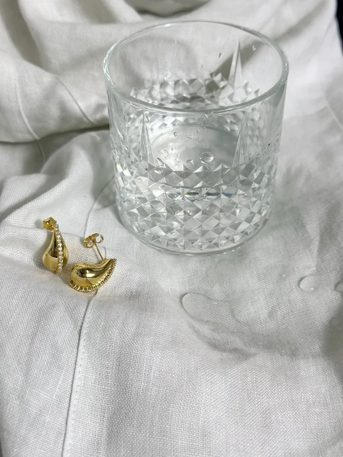 Chunky Teardrop Zircon Earrings Mabel Love Boutique Earrings