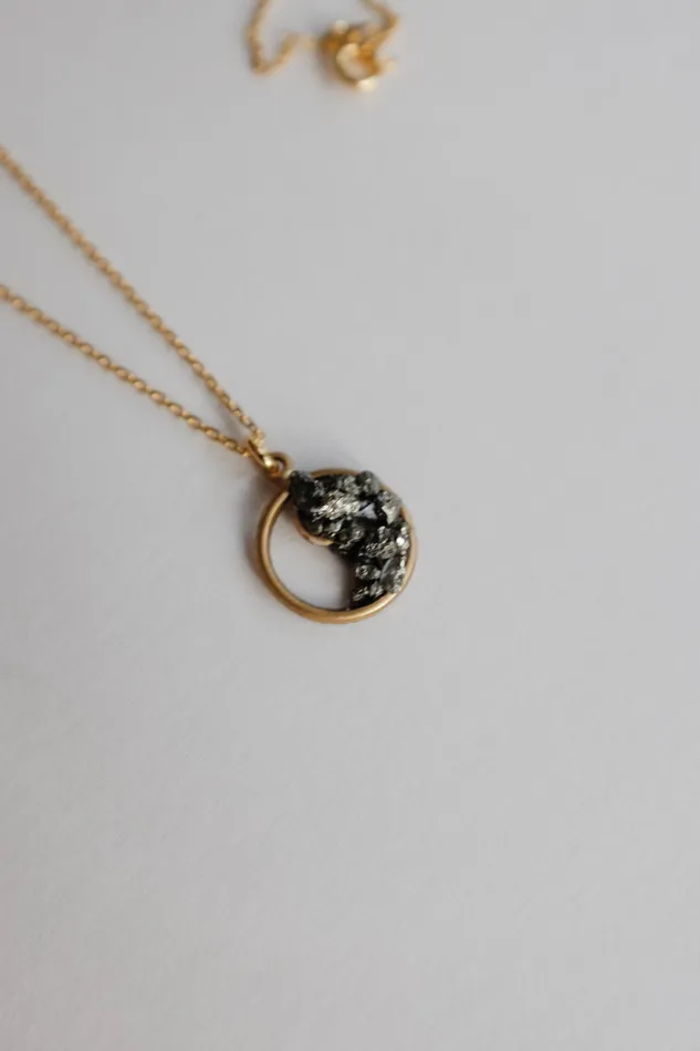 collectionno2 Necklaces 0001YIN YANG PYRITE NECKLACE GOLD PLATED 925 collectionno2 Necklaces 0001YIN YANG PYRITE NECKLACE GOLD PLATED 925