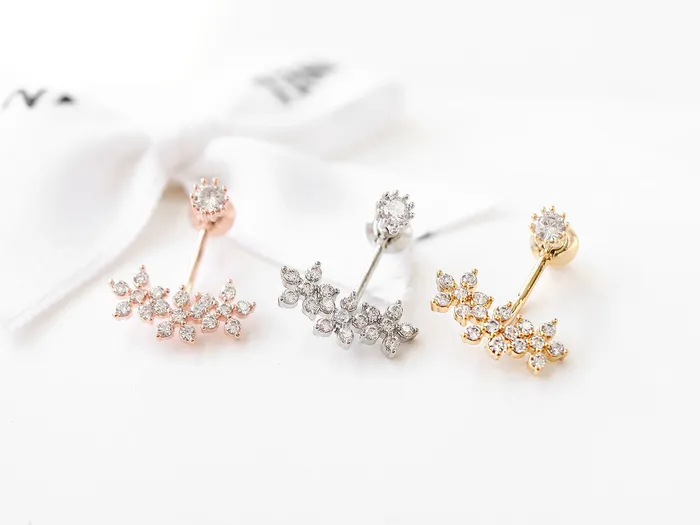 CZ Flower Ear jacket MinimalBijoux Earrings