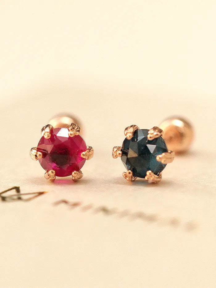 Earrings 14K Gold Rose Cut Cubic Cartilage Earring 20G18G MinimalBijoux