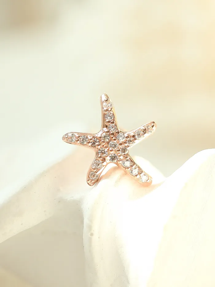 Earrings 14K Gold Starfish Cartilage Earring 18g16g MinimalBijoux