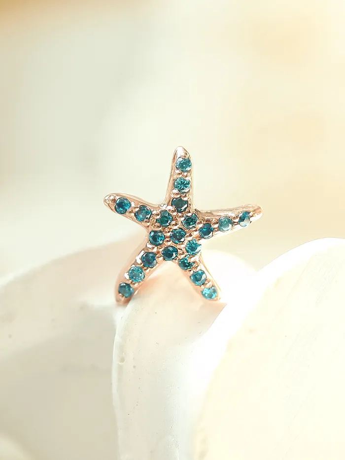 Earrings 14K Gold Starfish Cartilage Earring 18g16g MinimalBijoux