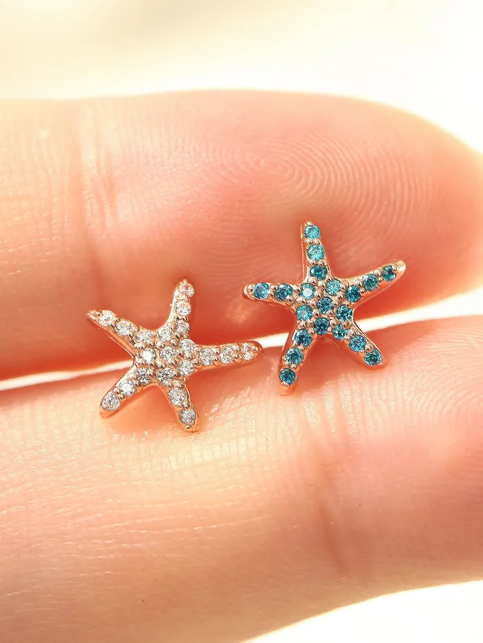 Earrings 14K Gold Starfish Cartilage Earring 18g16g MinimalBijoux