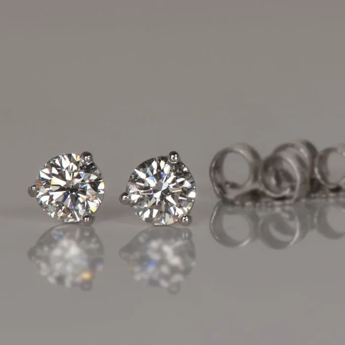 Earrings 14K White Gold Diamond Stud Earrings 42 Carats vendorunknown