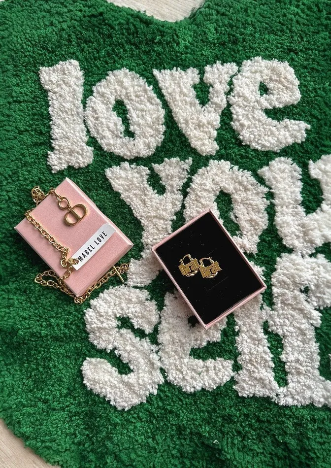 Earrings Mabel Love Co Personalized Hoop Earrings