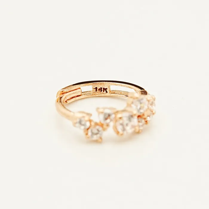 Earrings MinimalBijoux 14K Gold Twinkle CZ Hoop Cartilage Earring