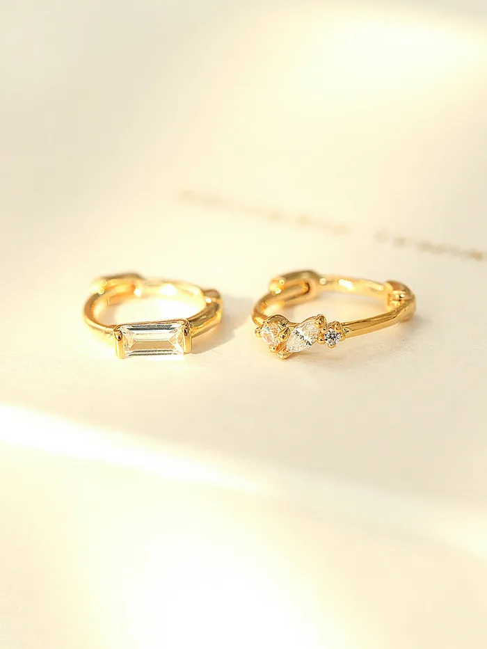 Earrings MinimalBijoux 925 Silver Mini Cubic Hoop Earring