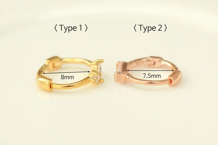Earrings MinimalBijoux 925 Silver Mini Cubic Hoop Earring