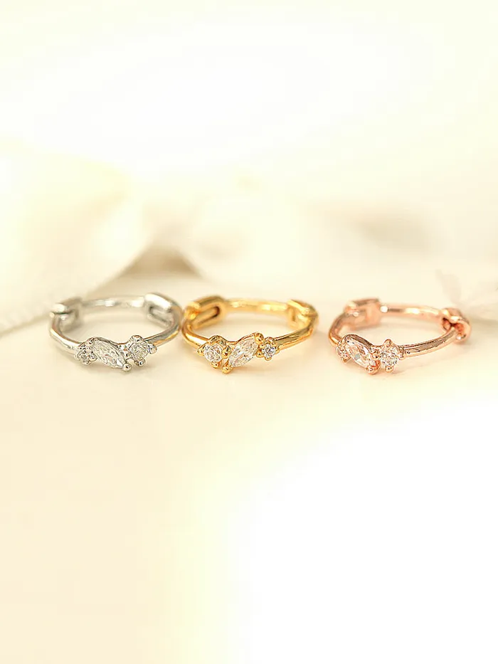Earrings MinimalBijoux 925 Silver Mini Cubic Hoop Earring