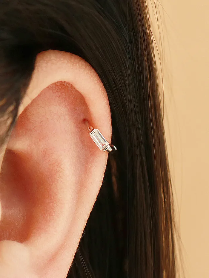 Earrings MinimalBijoux 925 Silver Mini Cubic Hoop Earring