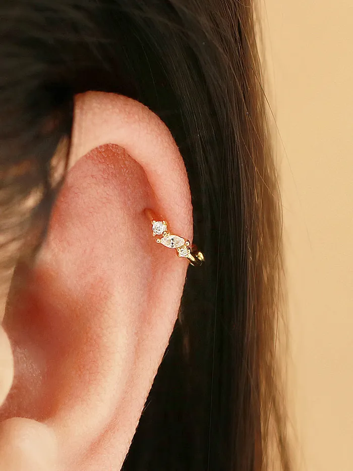 Earrings MinimalBijoux 925 Silver Mini Cubic Hoop Earring