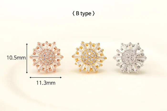 Earrings MinimalBijoux Pretty CZ Big Flower Cartilage earring