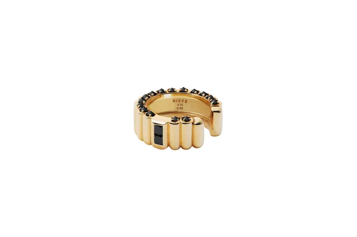 Earrings RIEFE Pile Ear CuffYG Black Dia 030ct