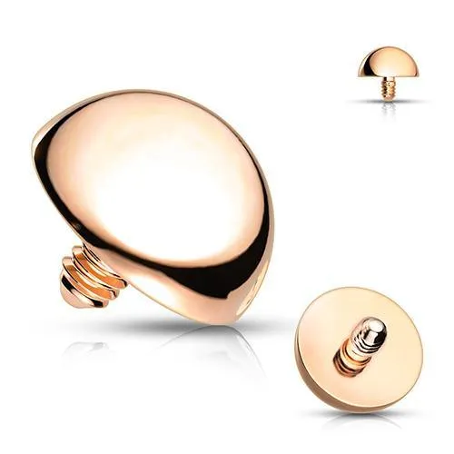 Earrings Tulsa Body Jewelry 16g Dome Rose Gold End