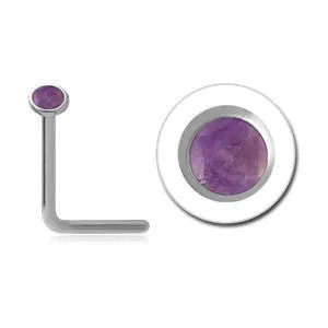 Earrings Tulsa Body Jewelry Gemstone Stainless LBend Nose Stud Earrings Tulsa Body Jewelry Gemstone Stainless LBend Nose Stud