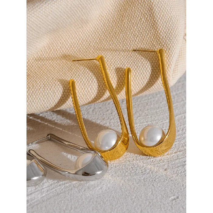 Earrings Utopia Pearls Hoop Earrings Mabel Love Co