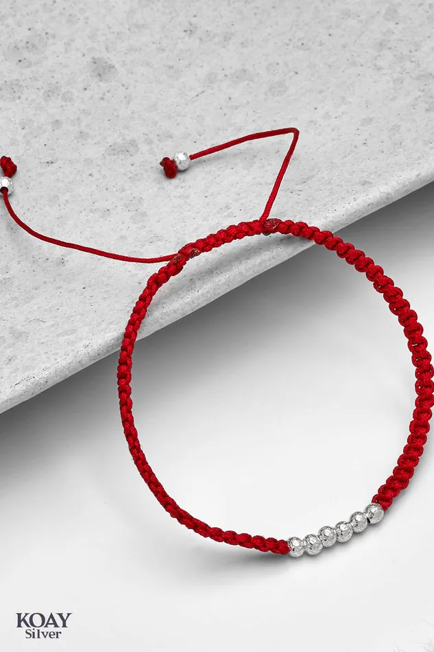 KOAY Silver Store Bracelets Balls Bracelet Red