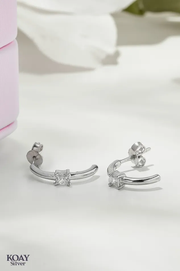 KOAY Silver Store Earrings Zircon 023 Earring