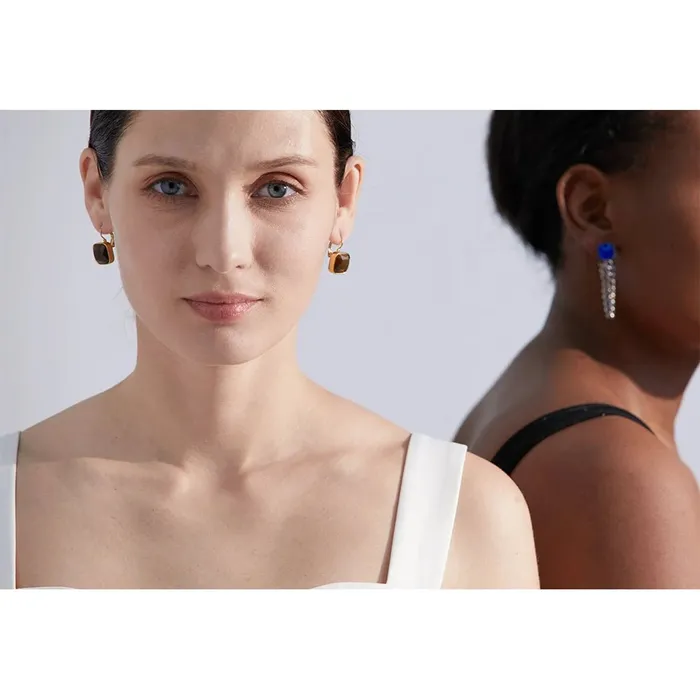 Mabel Love Co Earrings Square Opal Earrings