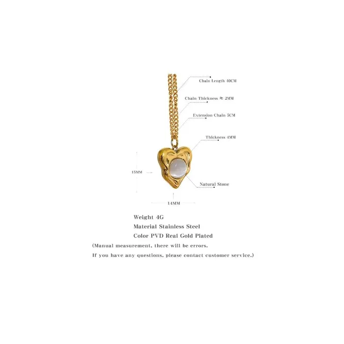 Mabel Love Co Necklaces Cat Eye Heart Pendant Necklace