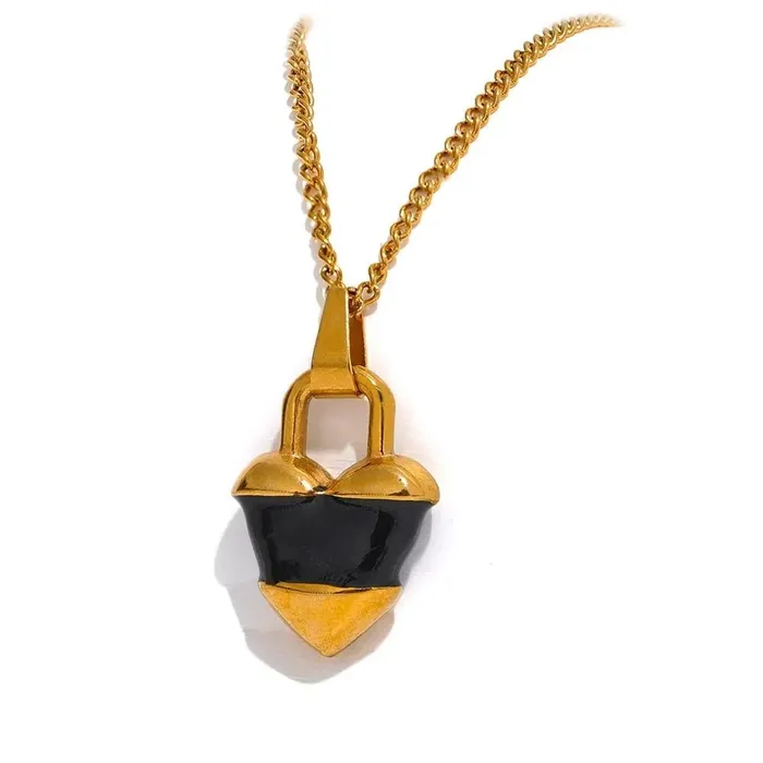 Mabel Love Co Necklaces Padlock Heart Pendant Necklace
