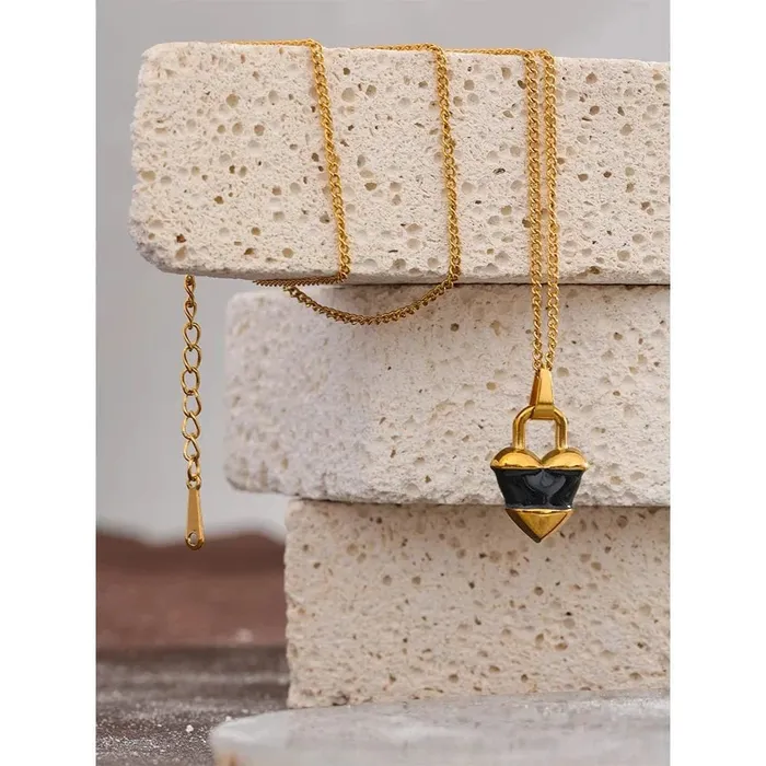 Mabel Love Co Necklaces Padlock Heart Pendant Necklace