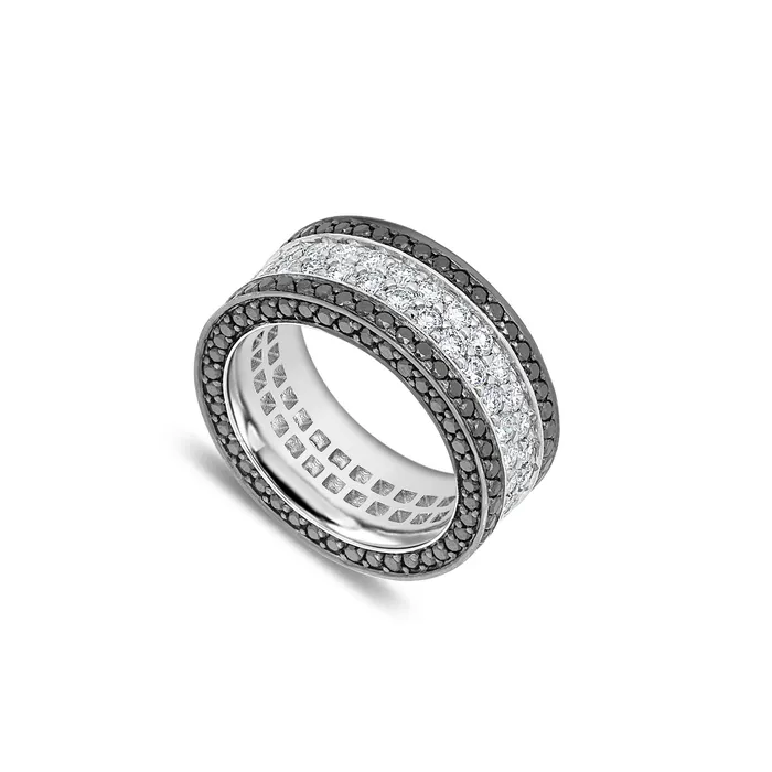 Massimo Eternity Ring Oreo 2Row IF Co Rings