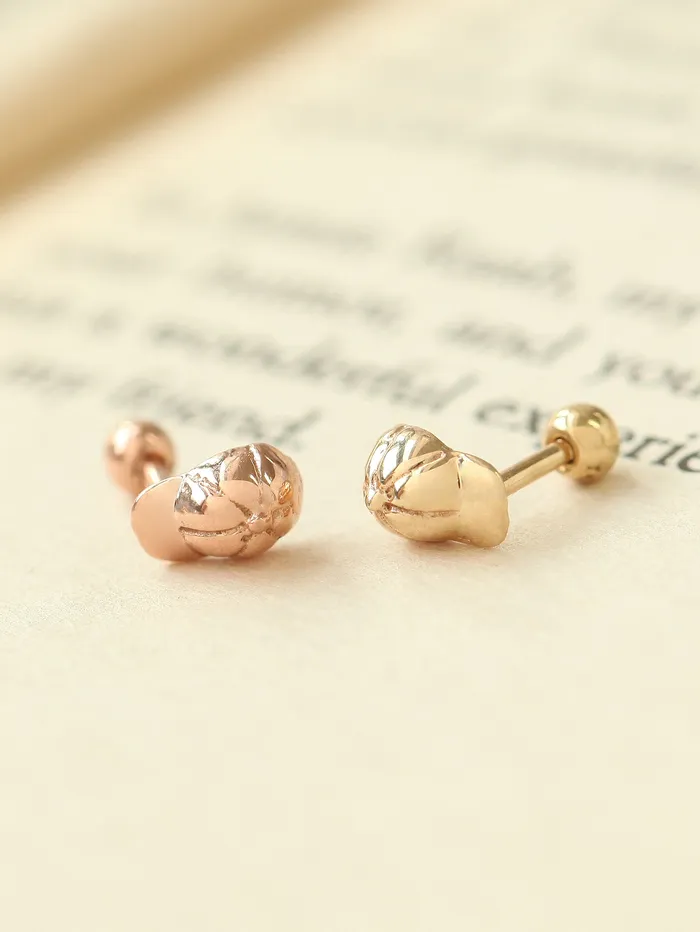 MinimalBijoux Earrings 14K Gold Cap Cartilage Earring 18G16G