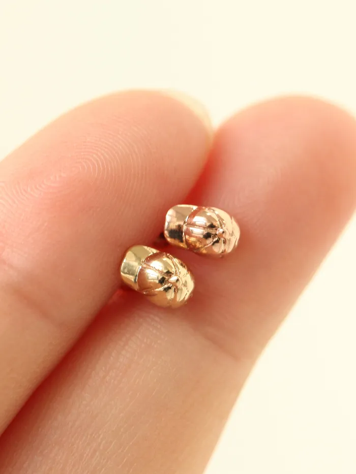 MinimalBijoux Earrings 14K Gold Cap Cartilage Earring 18G16G