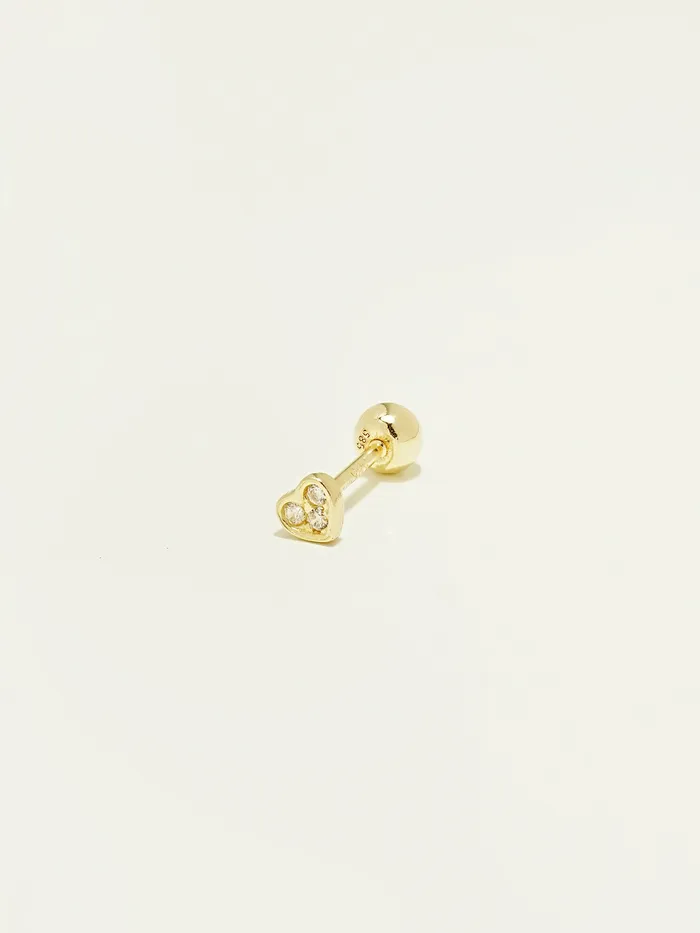 MinimalBijoux Earrings 14K Gold Daily Love Shooting Cartilage Earring 20G