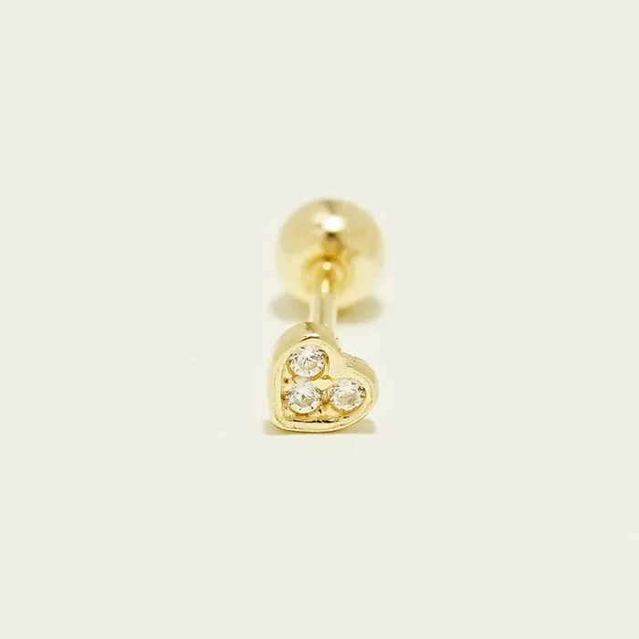 MinimalBijoux Earrings 14K Gold Daily Love Shooting Cartilage Earring 20G