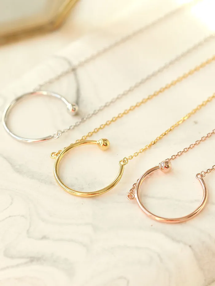 MinimalBijoux Necklaces 925 silver simple round necklace