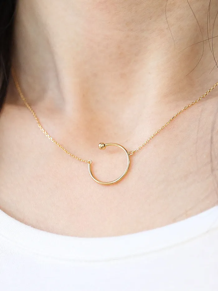 MinimalBijoux Necklaces 925 silver simple round necklace