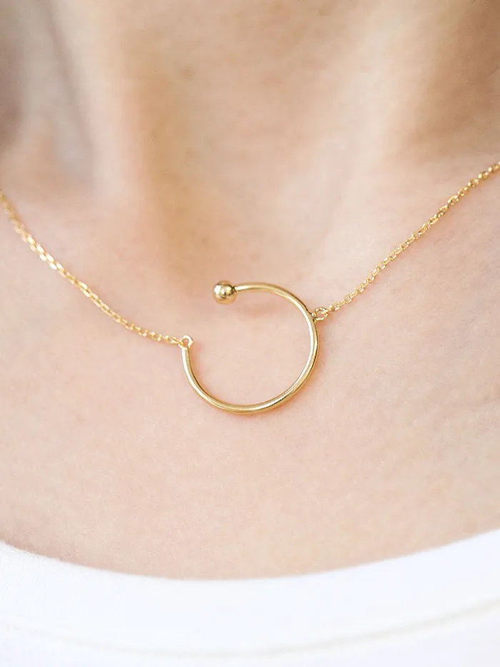 MinimalBijoux Necklaces 925 silver simple round necklace