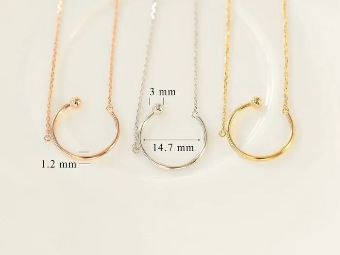 MinimalBijoux Necklaces 925 silver simple round necklace
