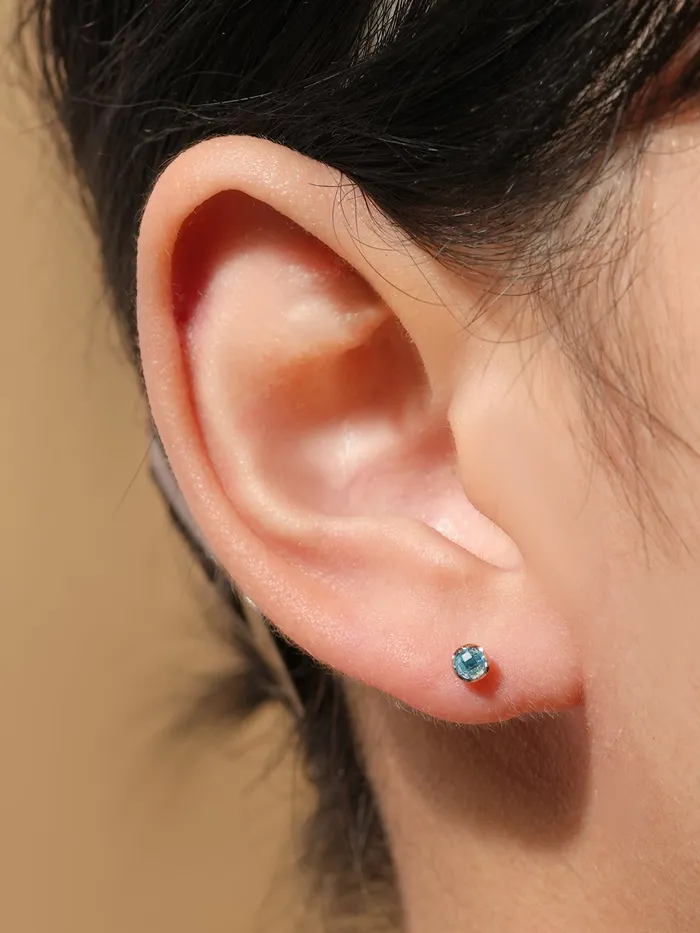 MinimalBijoux PreStyled Sets 14K Gold Cubic Point Tulip External Labret Piercing 20G