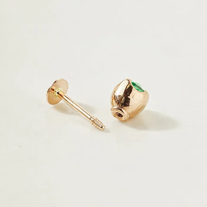 MinimalBijoux PreStyled Sets 14K Gold Cubic Point Tulip External Labret Piercing 20G
