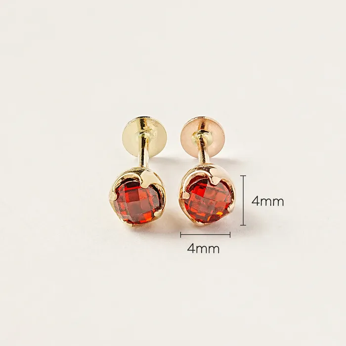 MinimalBijoux PreStyled Sets 14K Gold Cubic Point Tulip External Labret Piercing 20G