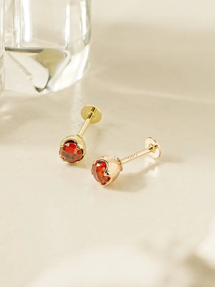 MinimalBijoux PreStyled Sets 14K Gold Cubic Point Tulip External Labret Piercing 20G