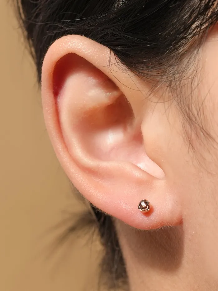MinimalBijoux PreStyled Sets 14K Gold Cubic Point Tulip External Labret Piercing 20G