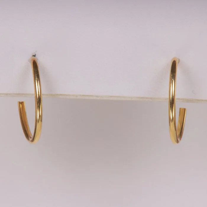 Moriartys Gem Art Earrings 14K Yellow Gold Hoop Earrings