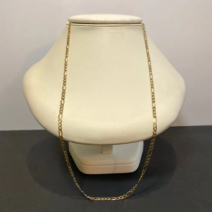 Moriartys Gem Art Necklaces 10K Yellow Gold Figaro Chain Necklace 22
