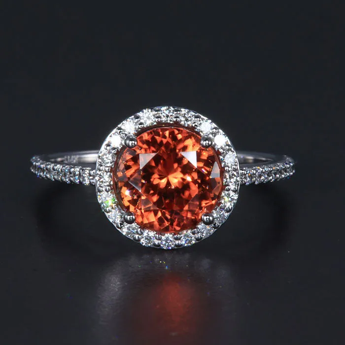 Moriartys Gem Art Rings 14K White Gold Imperial Zircon Ring 293 Carats